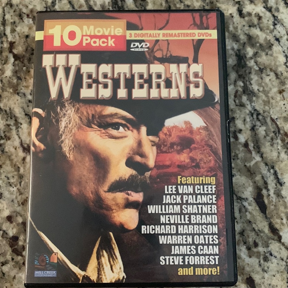 10 pack western movie DVD set. See photos for details. Bundle with other items